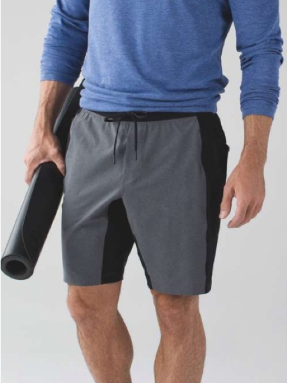 Men's Lululemon Namaste At The Beach 9” Shorts Size Large Lined Gray/Black